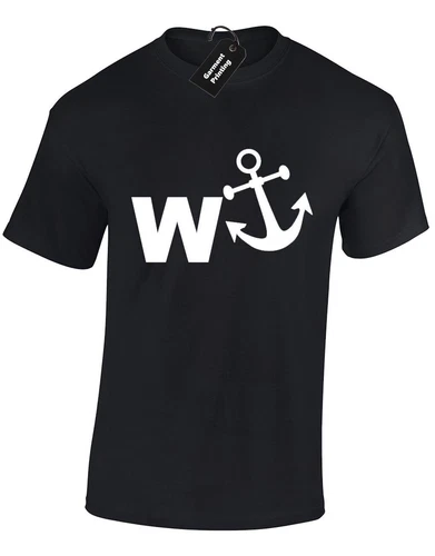 W Anchor Funny Rude New Design Gift Joke Cool Unisex T-Shirt - Picture 2 of 9