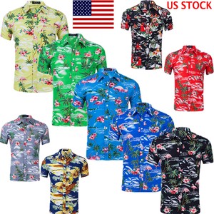 Fashion-Hawaiian-Shirt-Mens-Flower-Beach-Aloha-Party-Casual-Holiday-Short-Sleeve