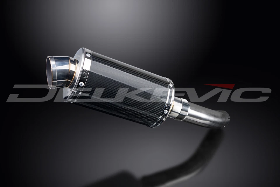 Kit silenciador escape carbono ovalado 9" para Suzuki GSR750 11-16 GSX-S750 15-19 Foto 2 de 4