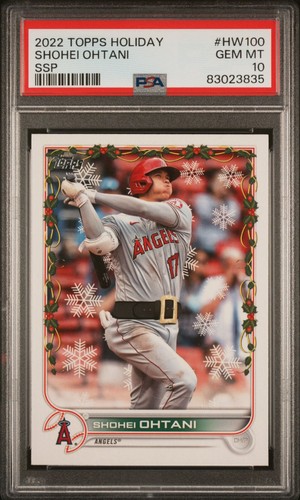 2022 Topps Holiday #HW100 Shohei Ohtani SSP PSA10 Santa Belt LA Angels Dodgers