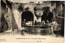 Old postcard St-PAUL du Var-La Fontaine Monumentale (262175)