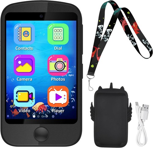 Kids Smart Phone Touchscreen Phone Smartwatch Educational Play Phone Toys Gift - Picture 20 of 40
