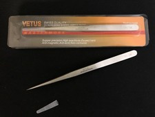 VETUS SS-SA Straight Precise Extra Fine Point Tweezers Eyelash Extensions Volume