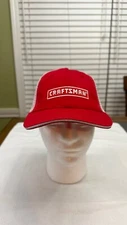 Craftsman Ace Hardware Red White Snapback Mesh Back Trucker Hat Cap Tools Mower