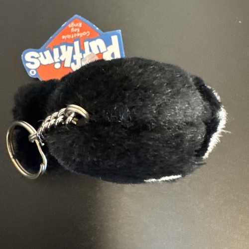 Vintage Swibco Puffkins 6634 TOBY Whale Keychain with Tag Black Orca Plush Toy - Picture 5 of 9