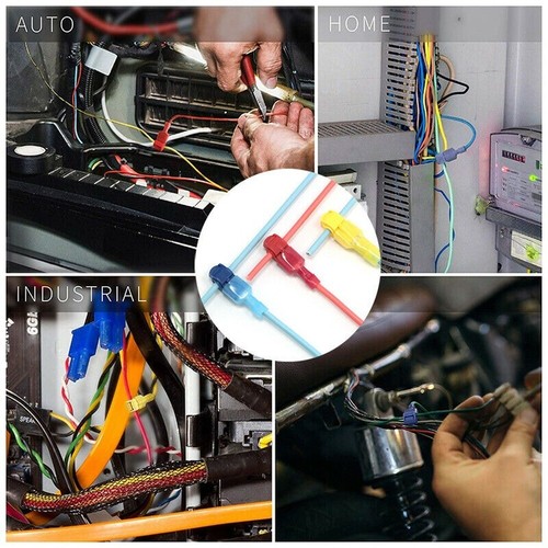 60PCS Waterproof T-Tap Quick Splice Wire Terminal Crimp Connector 22-10 AWG Kit - Picture 6 of 6