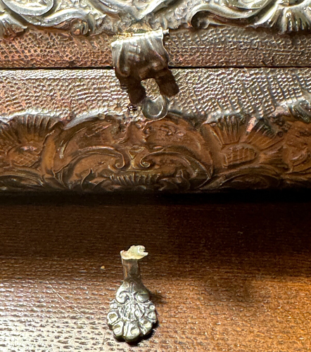 Vintage Peruanische Sterling Silber Repousse Deko Box - Bild 9 von 10