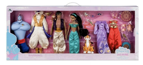 Disney Princess Jasmine Classic Dolls Gift Set (Aladdin Genie Rajah Abu) figures