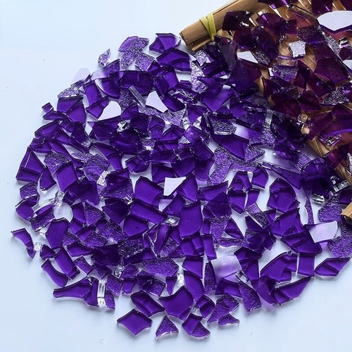 250g DIY Glass Mosaic Tiles Bulk Stained Mixed Craft for Background Mosaic Decor - Picture 9 of 19