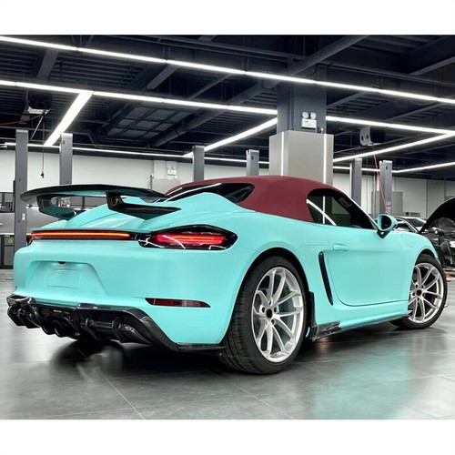 For Porsche 718 Boxster Cayman GT4 GTS 16UP Real Carbon Side Skirt Extension Lip - Bild 7 von 14