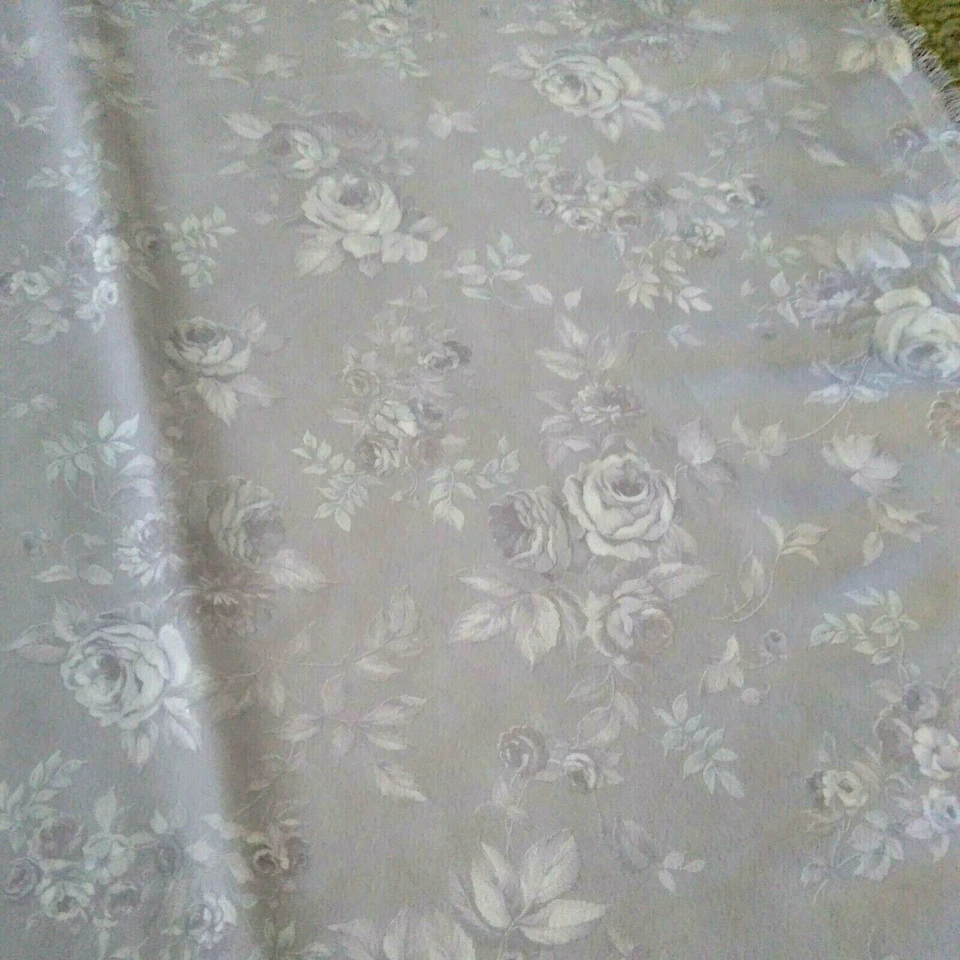 Purple Damask Rose Fabric Lightweight Floral 58 X 36 Cottage Romance Farmhouse - Image 4 of 4