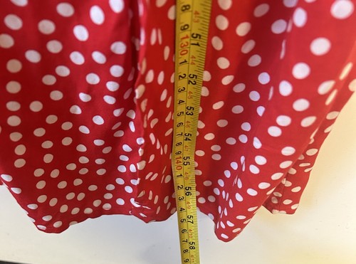Miss Selfridge Women’s Red Polka Dot Short Sleeve Long Dress UK Size 12 - Picture 8 of 10