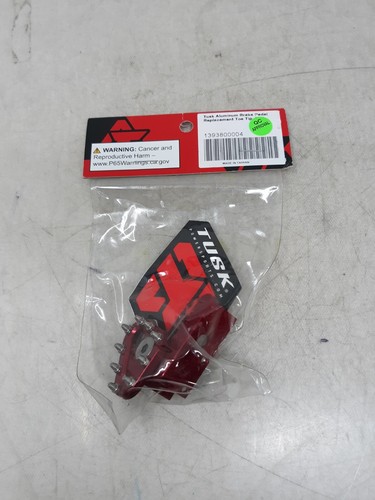 Tusk Aluminum Brake Pedal Replacement Toe Tip Red Motorcycle Dirt Bike MX - Picture 4 of 5