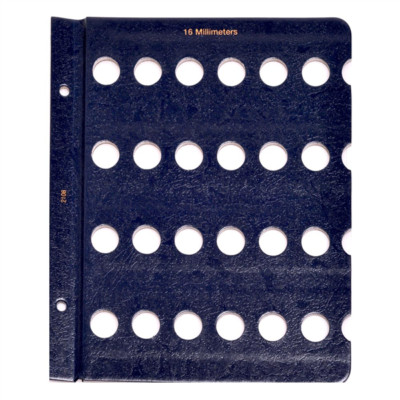 Blank Page for Whitman Classic Coin Albums - 16mm Openings