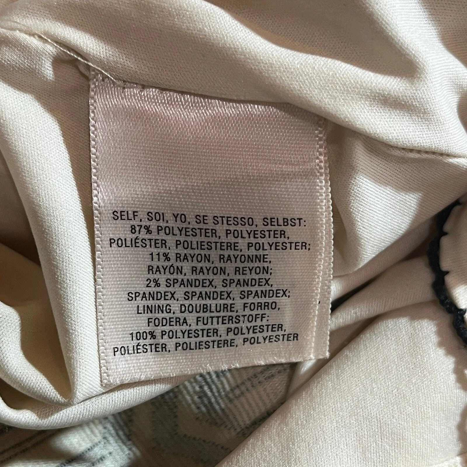 VETEMENTS Abito donna Anthropologie Leifsdottir Tonnelle taglia 6 nero bianco trapuntato