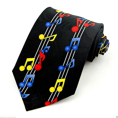 Mens Novelty Musical Notes Necktie