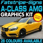 to fit MERCEDES A CLASS AMG STRIPES CAR GRAPHICS DECALS STICKERS EDITION 1 A 45