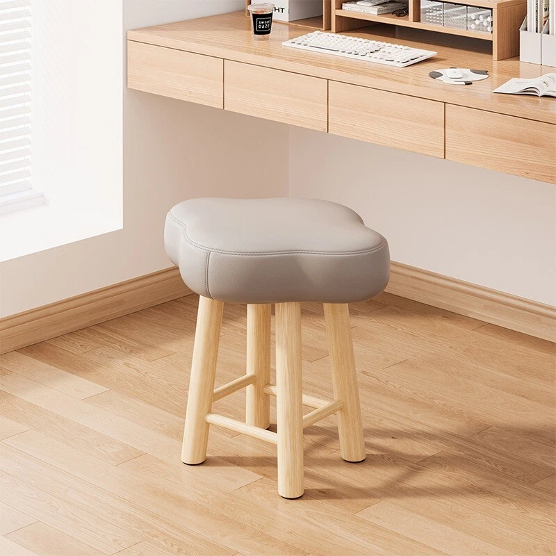 Cream style stool, modern minimalist round stool, sofa, shoe changing, low stool - Image 3 of 4