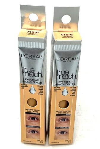 (2) Loreal True Match Eye Cream In A Concealer New In Packaging N5-6 - Medium - Picture 2 of 3