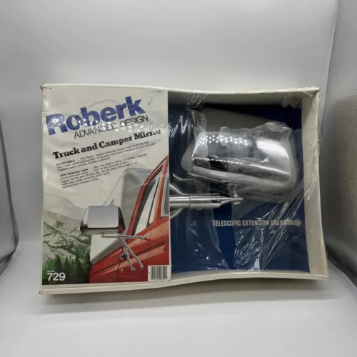 Vtg Roberk Model 729 Truck & Camper Mirror Adv Design Telescopic Extension 1983