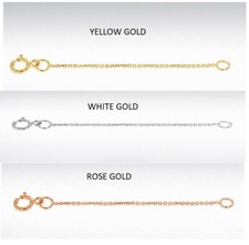 9ct Gold Extender Chain 9k Safety Bracelet Necklace Extension 5cm