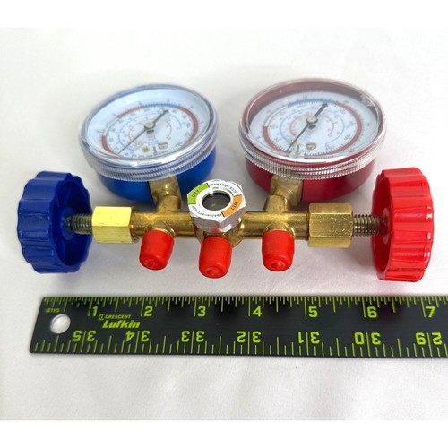 NEW Refrigeration Charging Gages and with Three Color Hoses Open Box - Picture 8 of 9