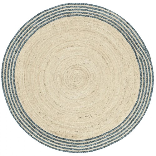 Customize Handwoven Ivory / Blue Rug outdoor Area Rug - Picture 4 of 4