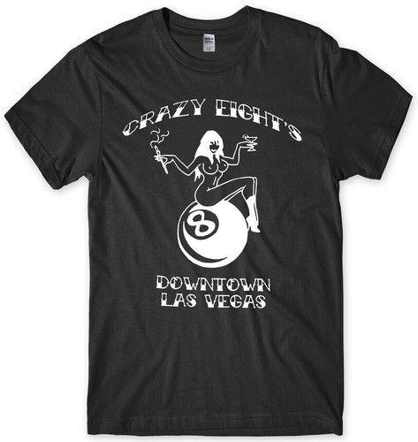 Crazy Eights 8's Shirt 8 Ball Tee LAS VEGAS DIVE BAR TATTO ART T-Shirt - Picture 1 of 5