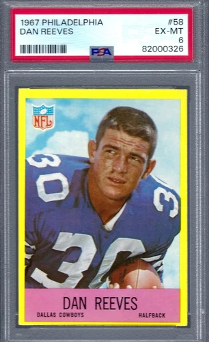 1967 Philadelphia FB #058 PSA 6 Dan Reeves Cowboys 58