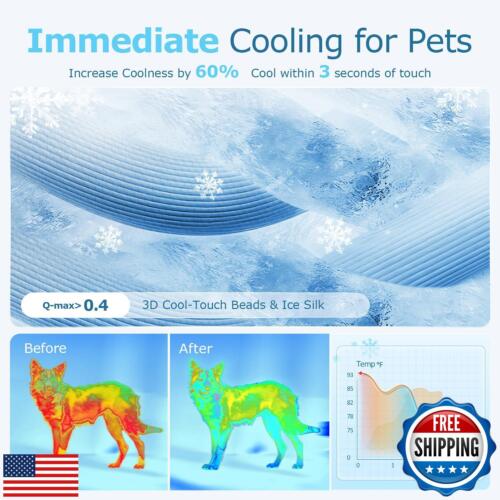Mora Pets Dog Cooling Mat Breathable Cooling Pad for Dog Cats Washable Pet Co - Picture 3 of 5