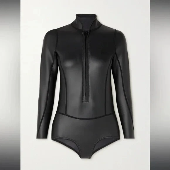 Free People New Abysse Lotte Spring Wet Suit   Eco Neoprene Swimsuit Black L - Image 2 of 3