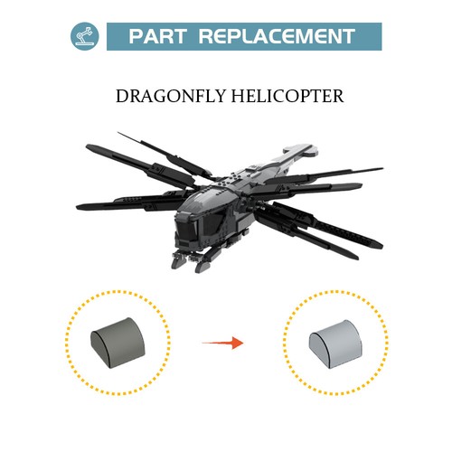 MOC: Small Transport Vessel Ornithopter 744 Pieces from Movie | Brand New - Picture 5 of 7
