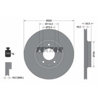 Textar 2X Bremsscheibe Hinten Ø302 Mm InnenbelüFtet FüR Mazda RX-8 SE FE 1.3