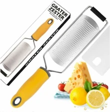 Stainless Steel Cheese Grater Zester Ginger Lemon Shredder Hand Held Tool US