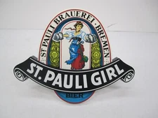 Vtg Carlton St Pauli Girl Bier Beer Plastic Advertising Sign Counter Display