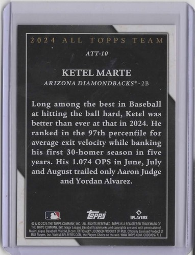 2025 Topps '24 All-Topps Team Pink Foil #ATT10 Ketel Marte - Picture 2 of 2