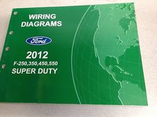 Ford F-250 2012 F350 F250 450 550 cableado diagrama eléctrico manual nuevo