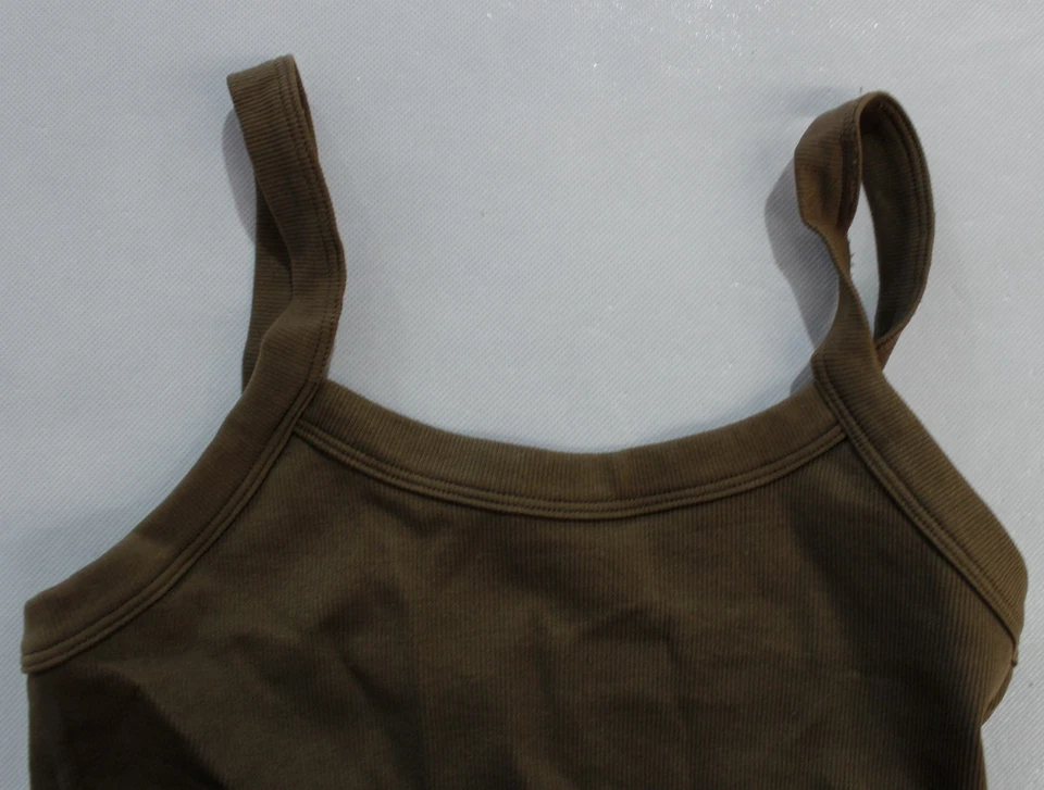 Sujetador Camiseta Dynamic Para Mujer Sólido Inalámbrico Acogedor Elástico Acanalado JL3 Marrón OS Foto 2 de 3