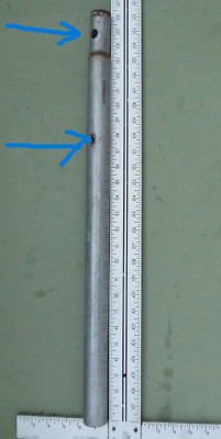 Bounce Pro  Trampoline Replacement  Leg Pole (26 3/16'')  2 bolt holes