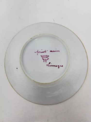 Limoges Demitasse Cup & Saucer Napoleonic Bee Sevres Style - Picture 3 of 12