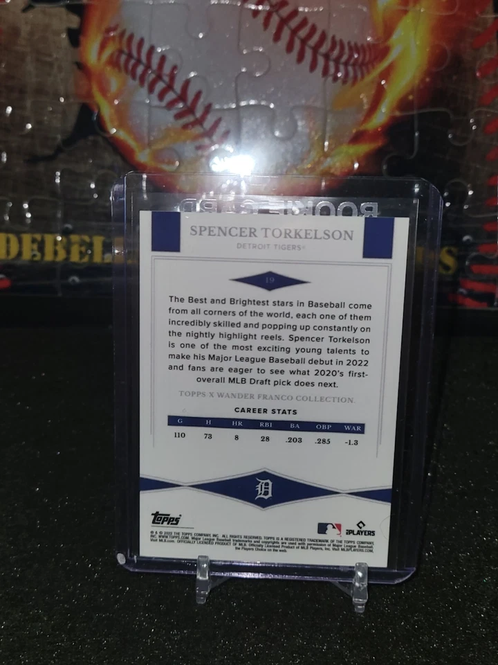 2022 Topps X Wander Franco Best & Brightest - SPENCER TORKELSON #19 RC Rookie - Image 2 of 2