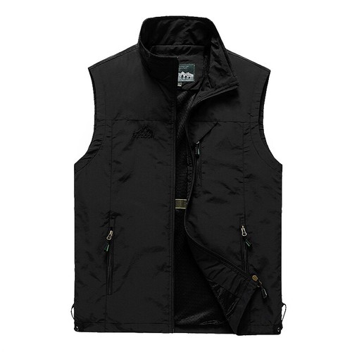 Giacca cappotto smanicato sport top attrezzi gilet fodera gilet casual cerniera - Foto 11 di 21