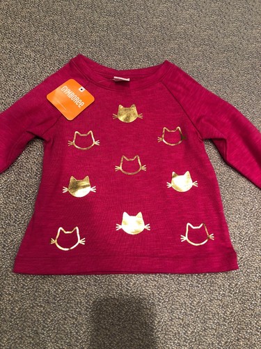 Gonna tulle nuova con etichette Gymboree ragazza oro rosa gatto leopardo AUTUNNO SET 4 pezzi 12 18 - Foto 2 di 7