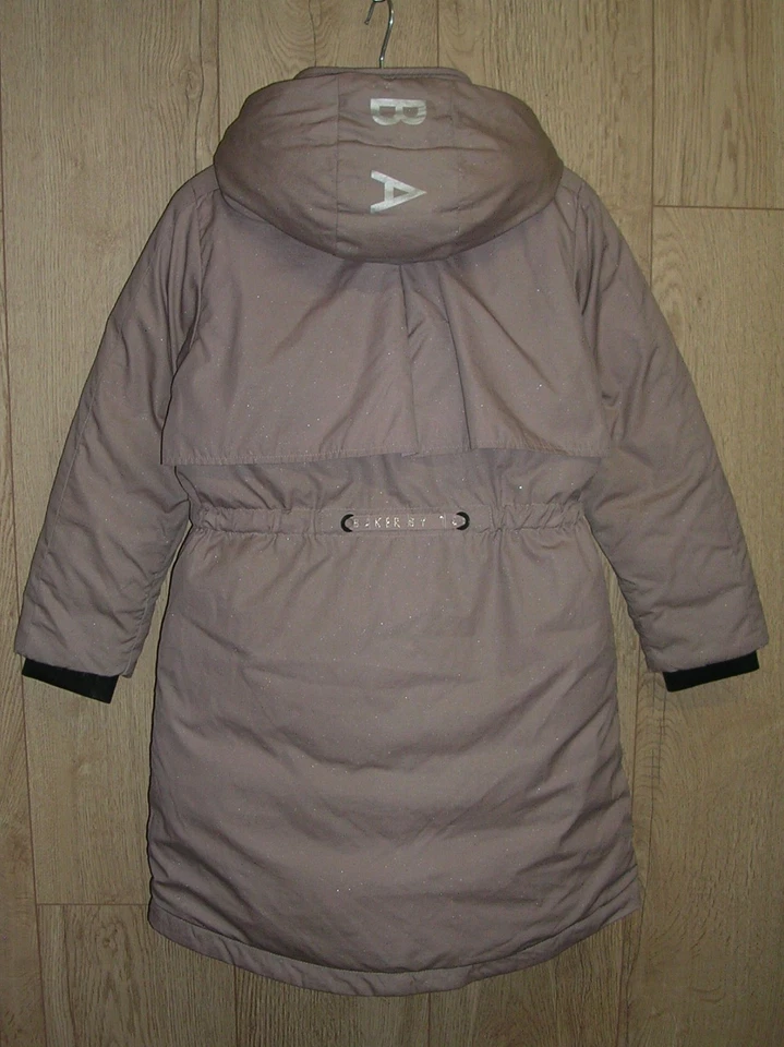 Ted Baker Girls Pink Floral Lined Jacket Hooded Winter Coat Age 5-6 116cm - Image 3 of 4