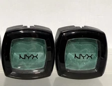 NYX Single  Eyeshadow Hypo Allergenic Lagoon Sparkle Full Size 2 pcs NEW ES37A
