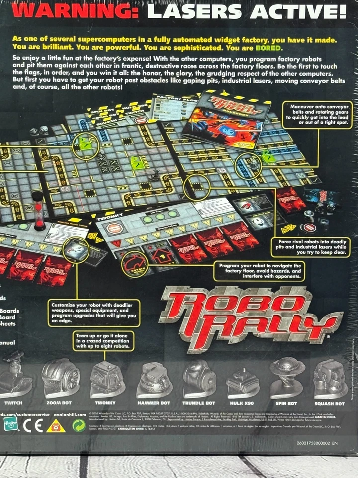 Robo Rally Strategy Board Game Avalon Hill Games Robots Hasbro - Image 3 of 4