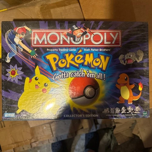 Vintage Hasbro 1999 Pokemon Collector's Ed. Monopoly Game - New & Sealed In Box
