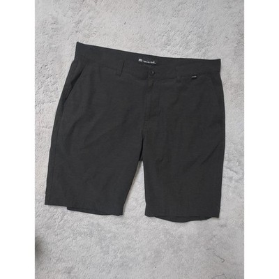 Travis Mathew Shorts Mens 38 Heather Black Beck Golf Performance Stretch ECU