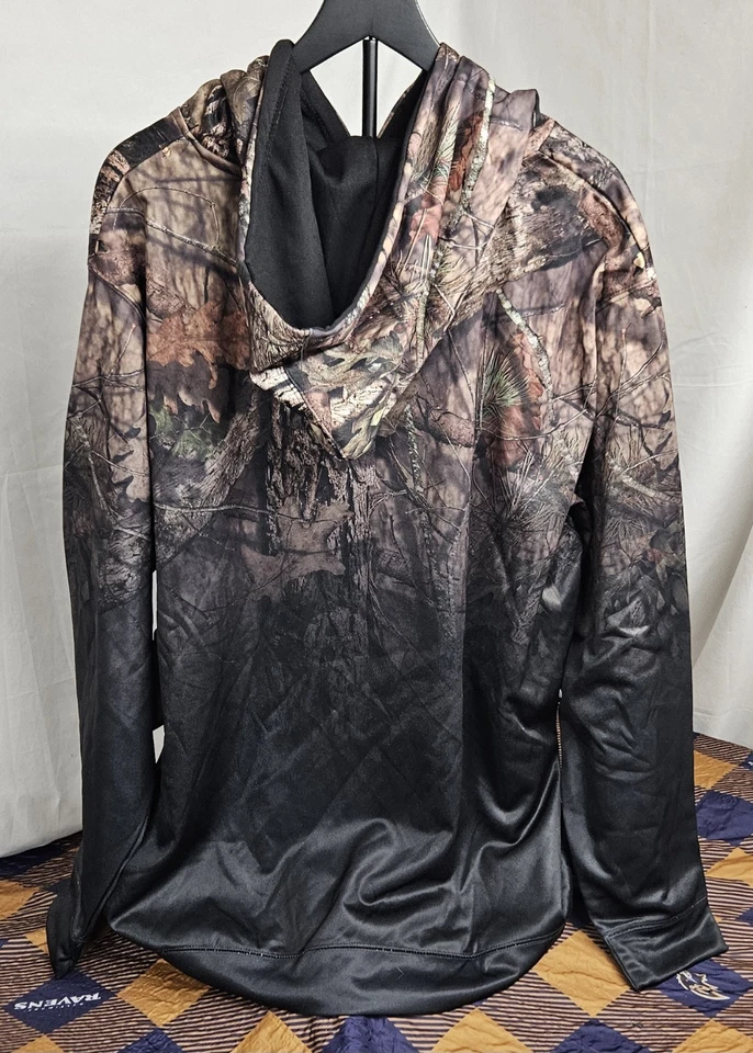 Men's Colosseum Black LSU Tigers Mossy Oak Pullover Hoodie Size 3XL - Image 2 of 4