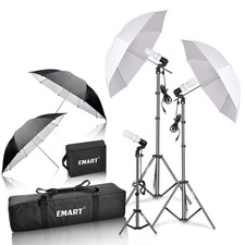 EMART Umbrella Photography Lighting Kit, 200/700W Bulbs, Soft Light Continuou...
